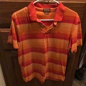 Unisex Medium Michael Kors Polo colors are Red/Orange
